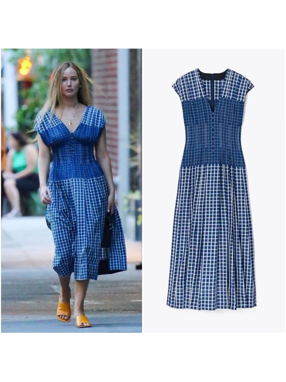 NWT TORY BURCH Picnic Plaid Silk Claire Mccardell Dress $1,198 2